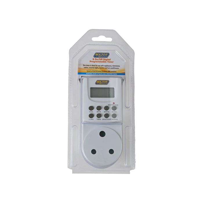 Major Tech 8 On/Off Digital Programmable Timer