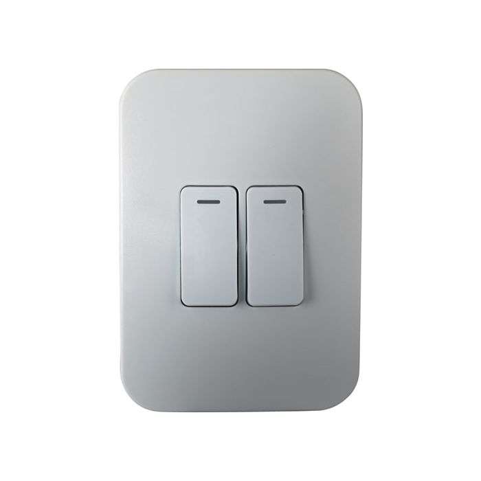 Veti White 2-Lever 1-Way Light Switch 2x4