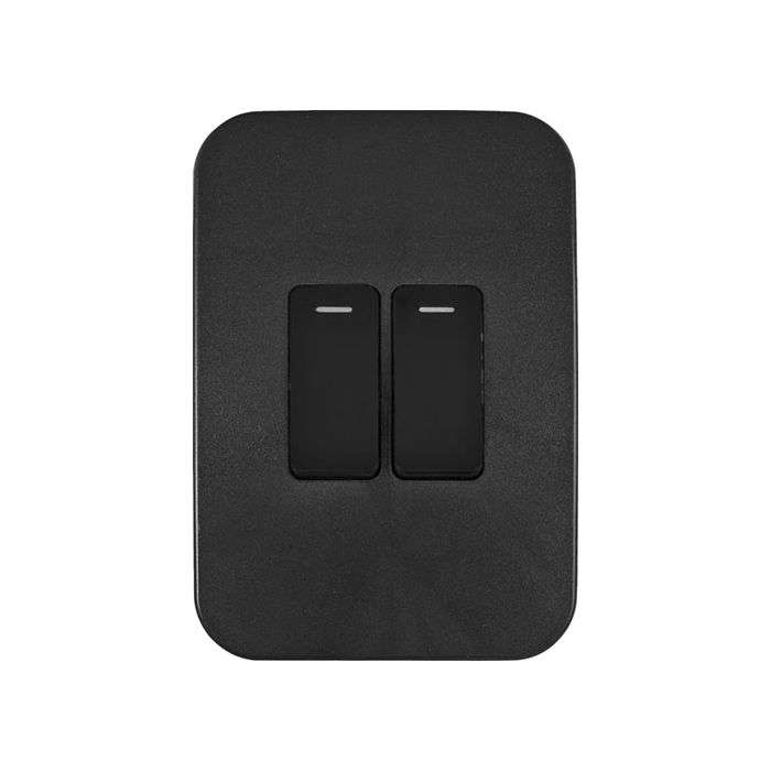 Veti Gun Metal 2-Lever 1-Way Light Switch 2x4