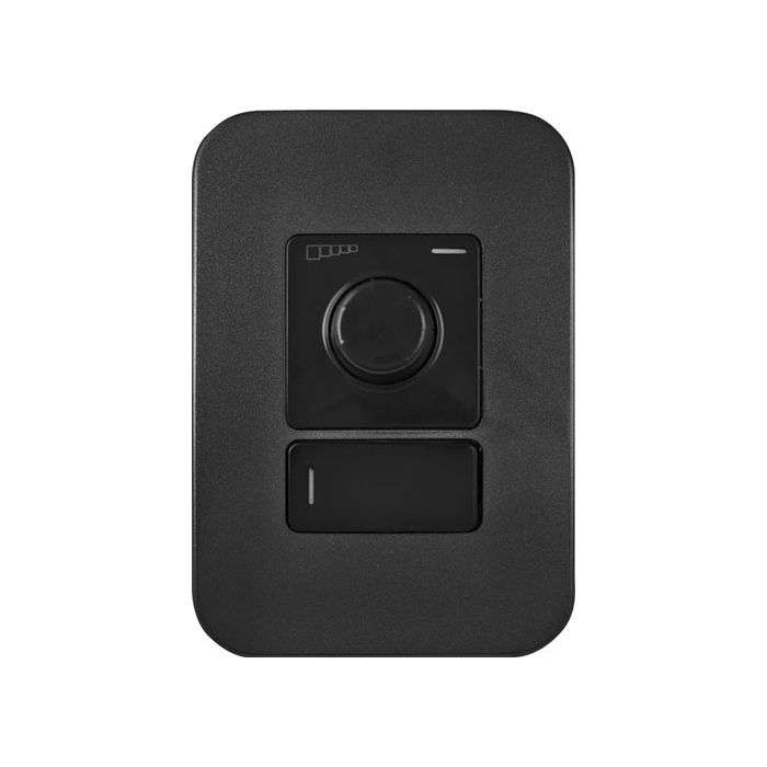 Veti Gun Metal 1-Lever With Rotary Dimmer Light Switch 400W 2x4