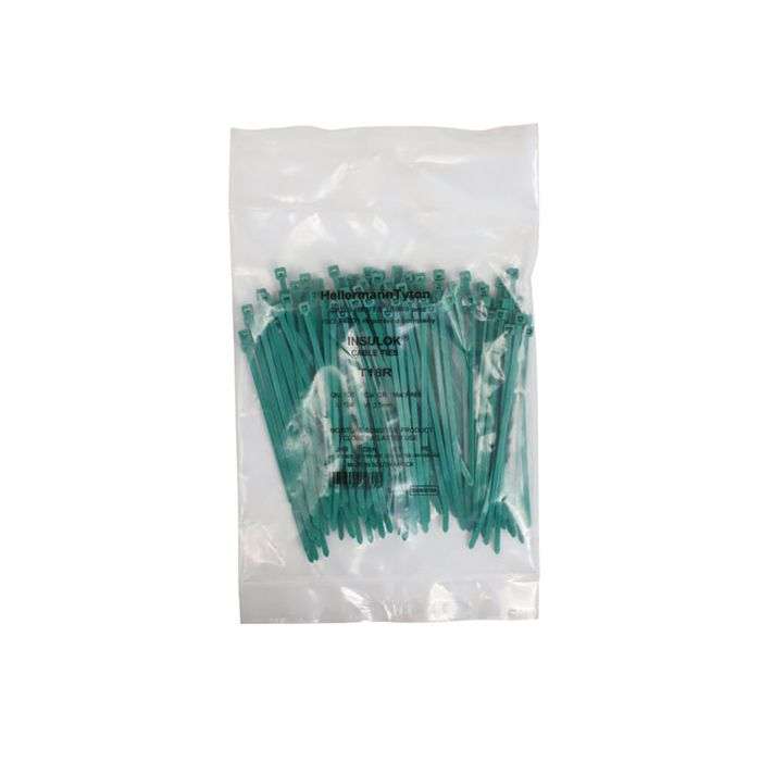 HellermannTyton Green Cable Ties 2.5 x 100mm - 100 Pack