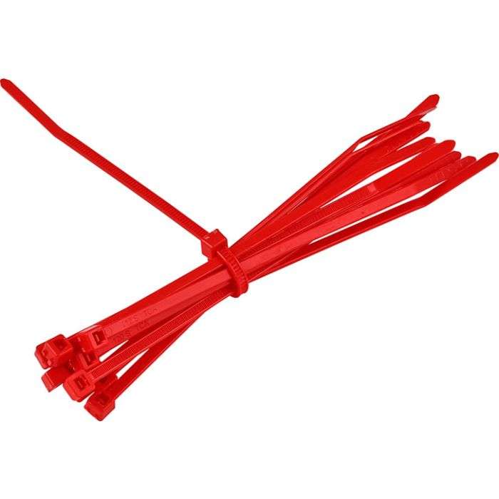 HellermannTyton Red Cable Ties 2.5 x 100mm - 100 Pack