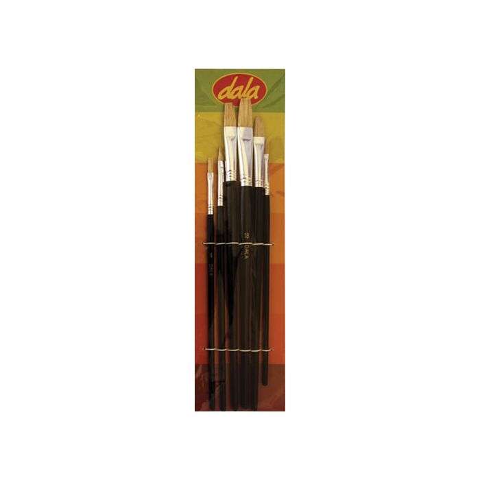 Dala 6 Piece Flat Artist Brush Set 2/6/8/12/14/18mm