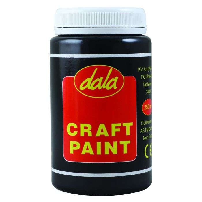 Dala Acrylic Craft Paint Black 250ml