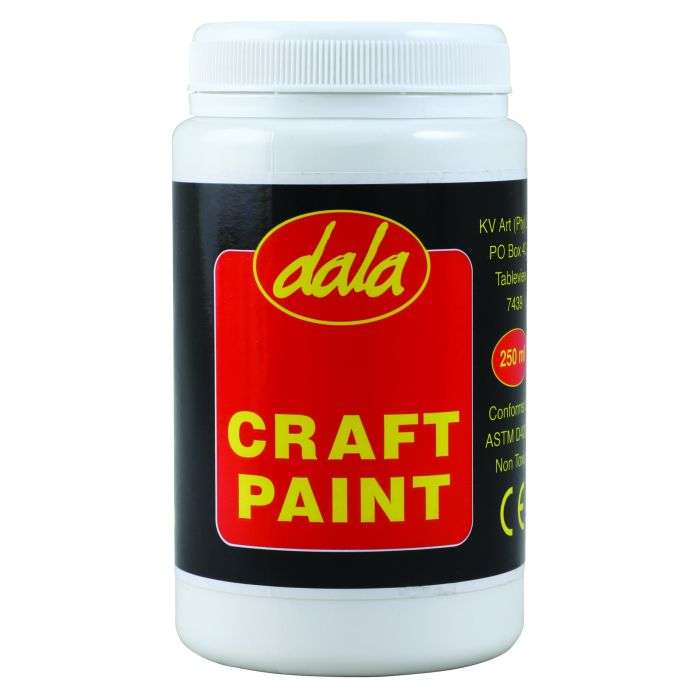 Dala Acrylic Craft Paint White 250ml