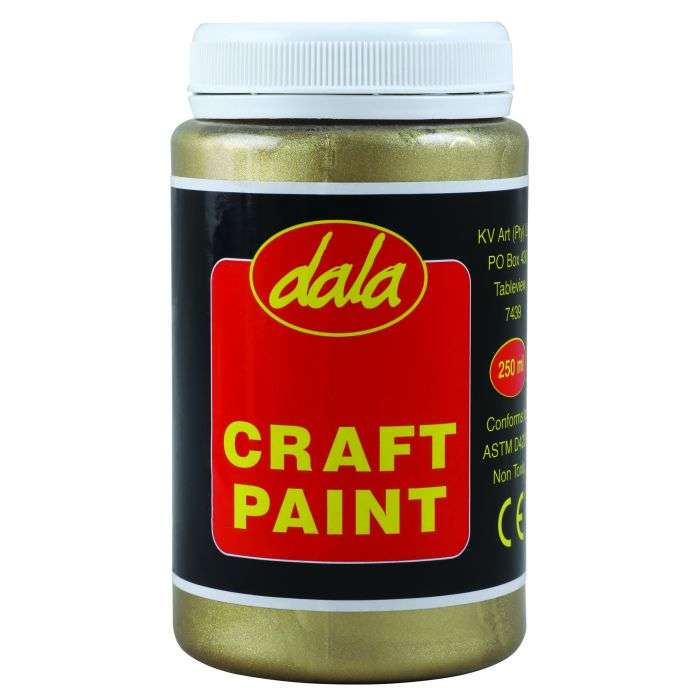 Dala Acrylic Craft Paint Pale Gold 250ml