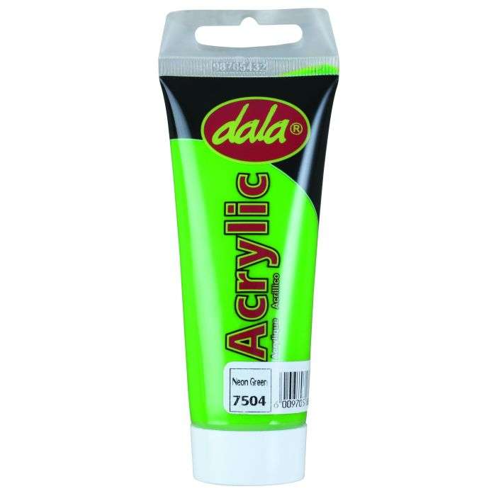 Dala Neon Acrylic Paint Green 75ml