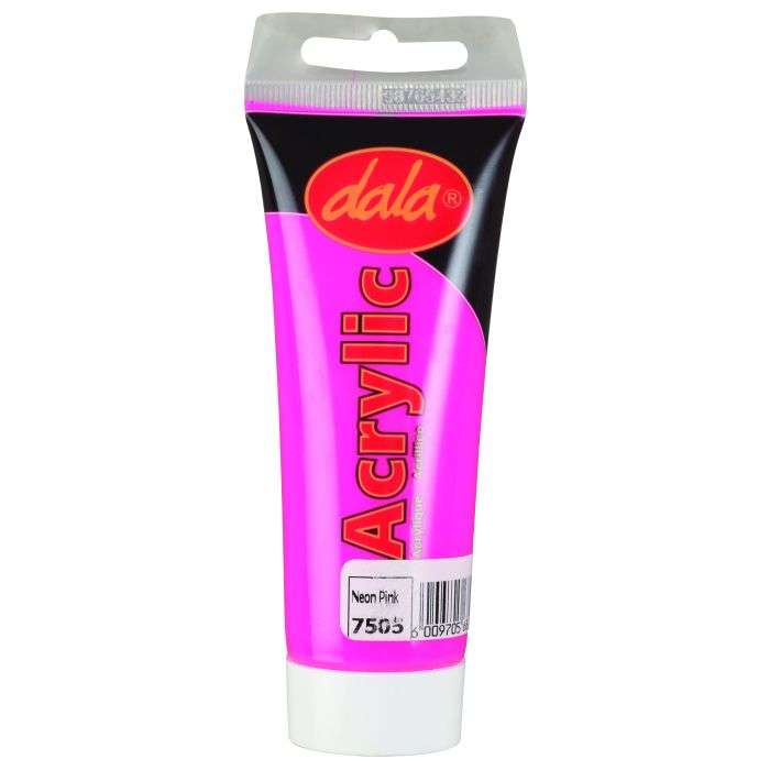 Dala Neon Acrylic Paint Pink 75ml