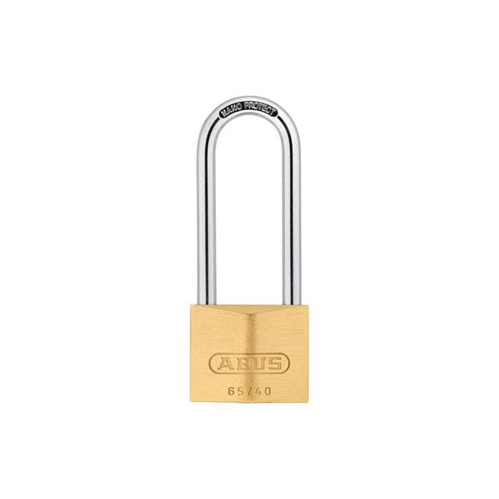 Abus 65 Series Brass Long Shackle Padlock 40mm