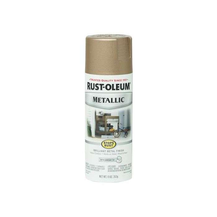 Rust-Oleum Bright Coat Metallic Spray Paint Gold 312g