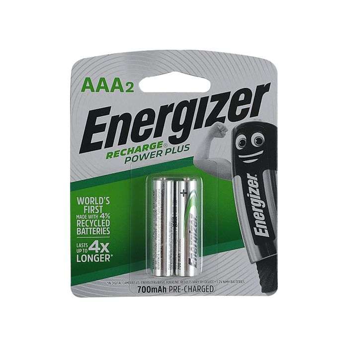 Energizer Recharge AAA Batteries 700mAh - 2 Pack