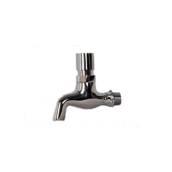 Icon Red Chrome Plated Push Bibtap 15mm