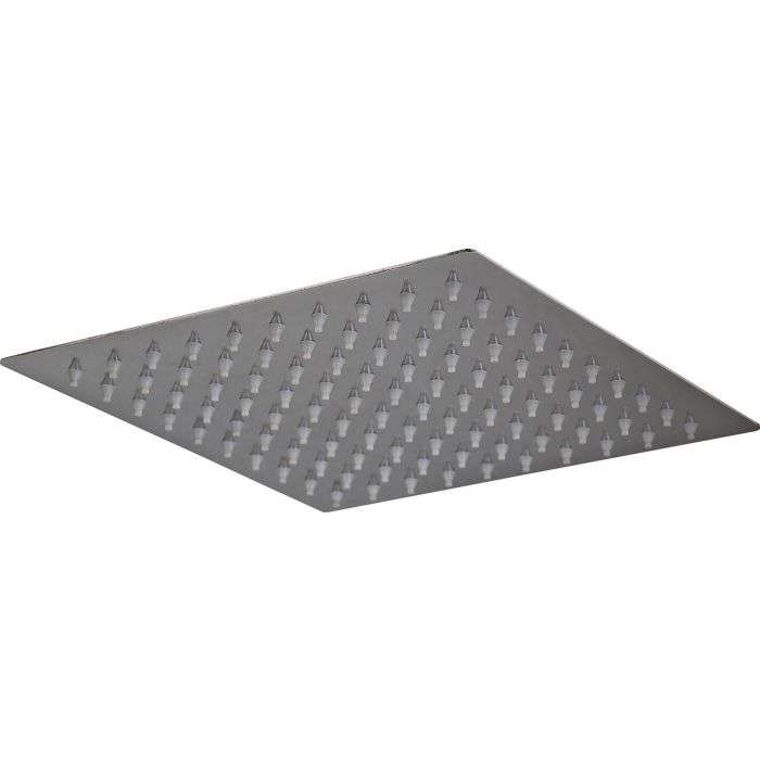 Icon Black Stainless Steel Square Shower Rose 200mm C390M-6SS