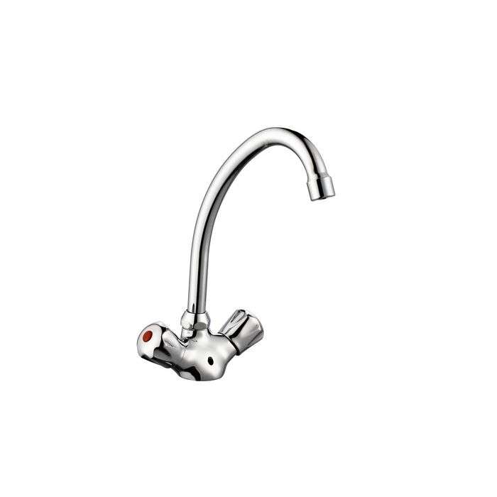 Icon Red Chrome Plated Taurus Deck Type Sink Mixer T4