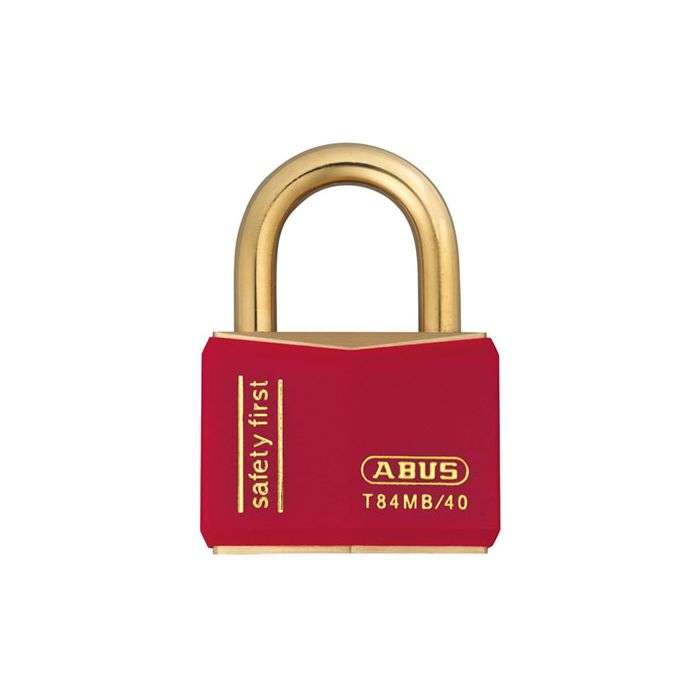 Abus T84MB Series Red Nautic Brass Padlock 40mm