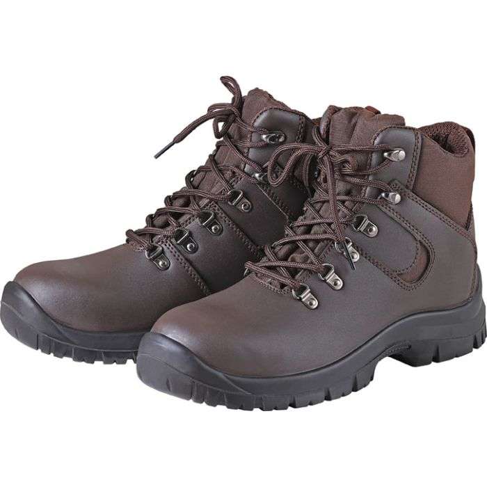 DOT Brown Hiker Safety Shoes- Size 7