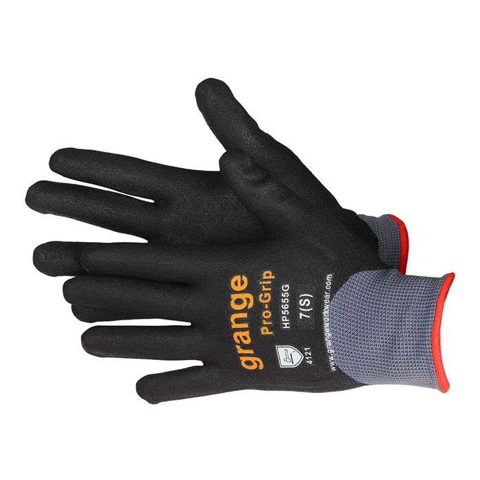 Grange Black Pro Grip Gloves Size 7