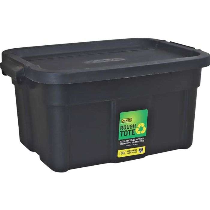 Addis Black Roughtote Storage Box 30L