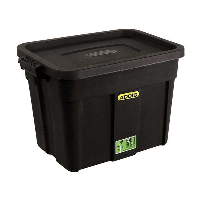 Addis Black Roughtote Storage Box 45L