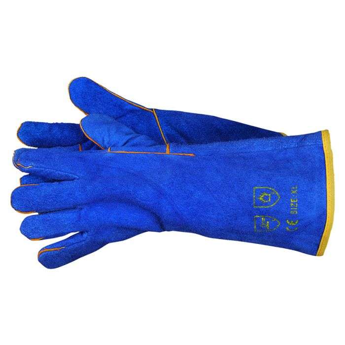 Grange 20mm Blue Lined Leather Gloves Size 11