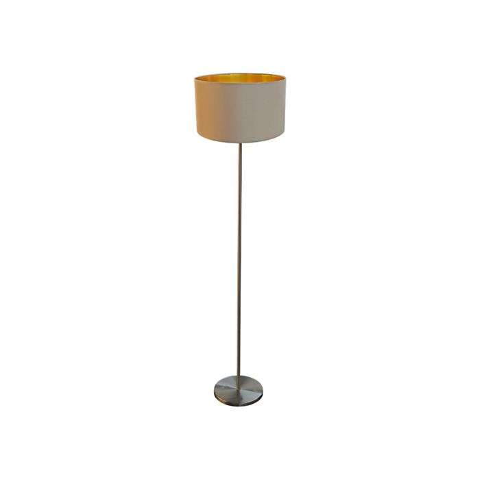 Eurolux Gold Maserlo Standing Lamp With Taupe Shade