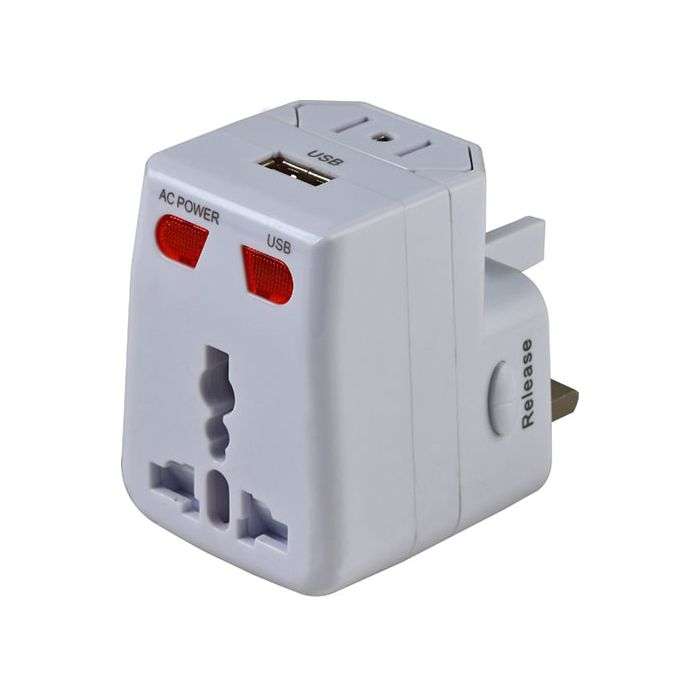 Multi-Travel Adaptor With USB Socket