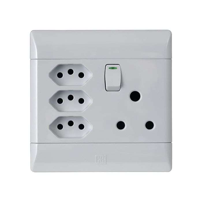 CBI White 3 New RSA & 1 RSA Wall Socket 4x4
