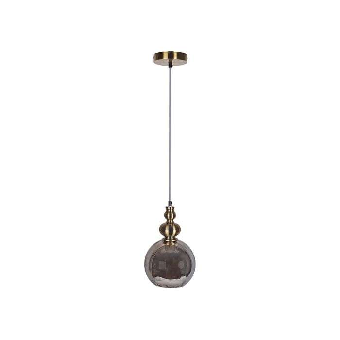 Eurolux Smokey Glass Round Pendant Light