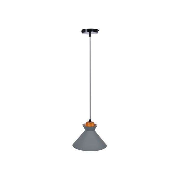 Eurolux Grey & Wood Charlotte Pendant Light 250mm