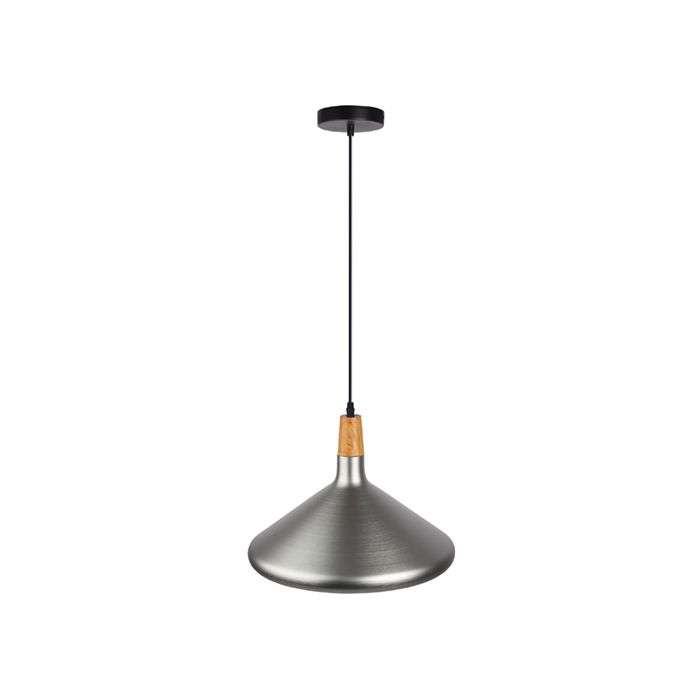Eurolux Silver & White Aurelia Glass Pendant Light