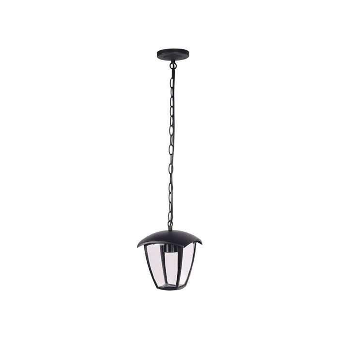Bright Star Black 4 Panel Lantern Pendant Light