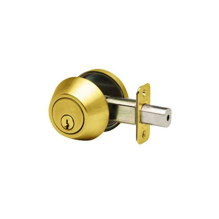 BBL Polished Brass Single Cylinder Deadbolt Lockset