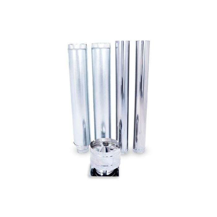 Megamaster 6 Piece Stainless Steel Flue Kit 125mm
