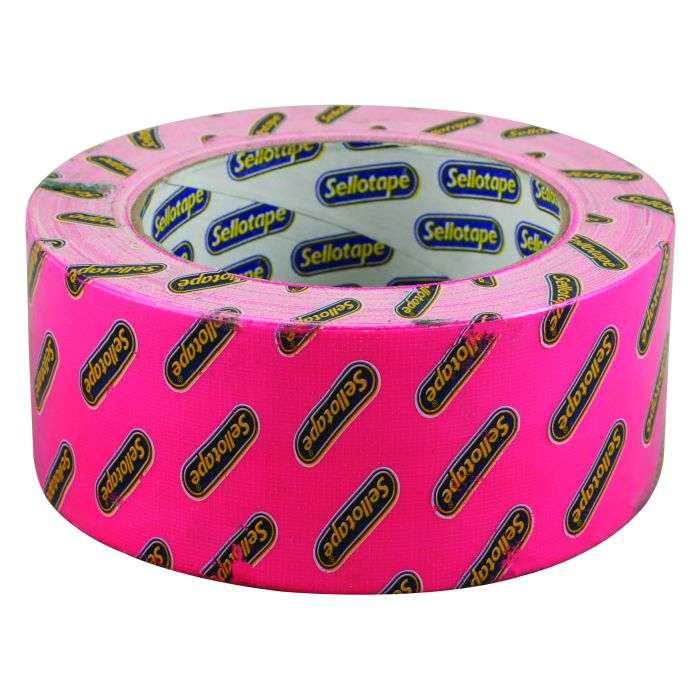 Sellotape Lumo Pink Waterproof Duct Tape 48mm x 20m