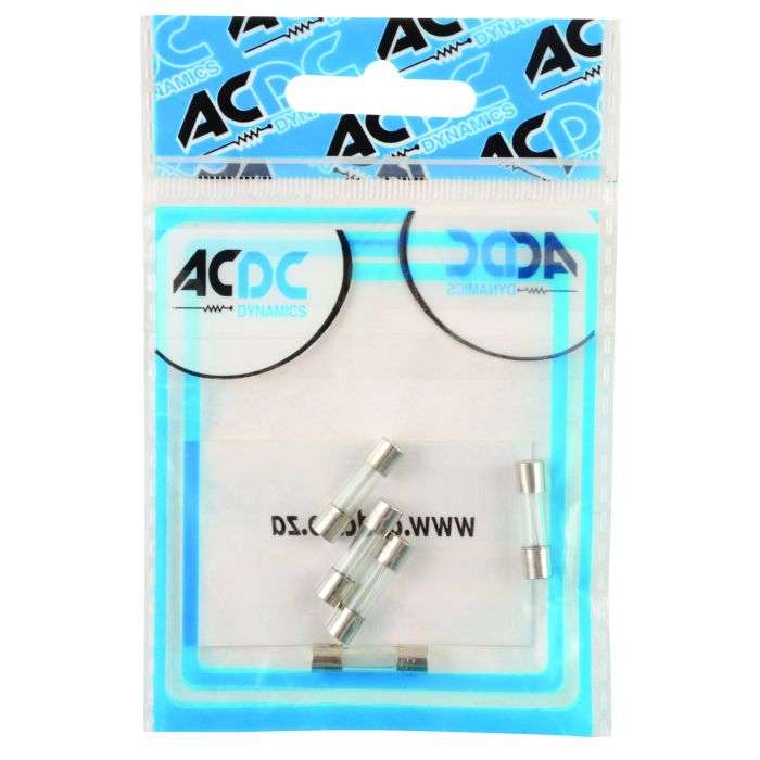 Glass Fuse 6.3A 20mm - 5 Pack