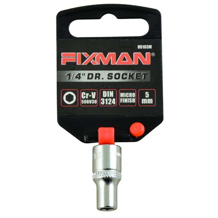 Fixman 1/4" Drive Hex Socket 5mm