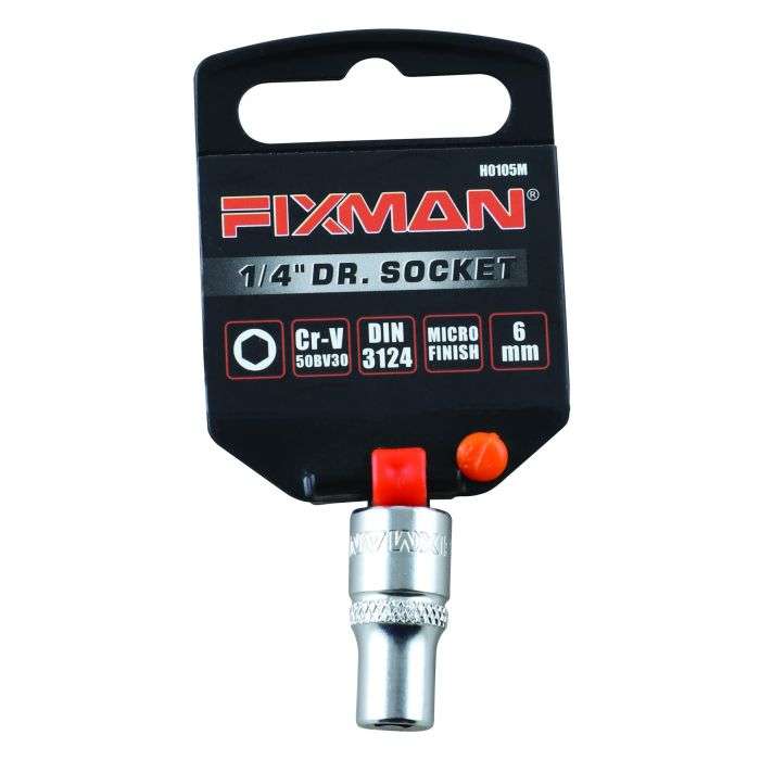 Fixman 1/4" Drive Hex Socket 6mm