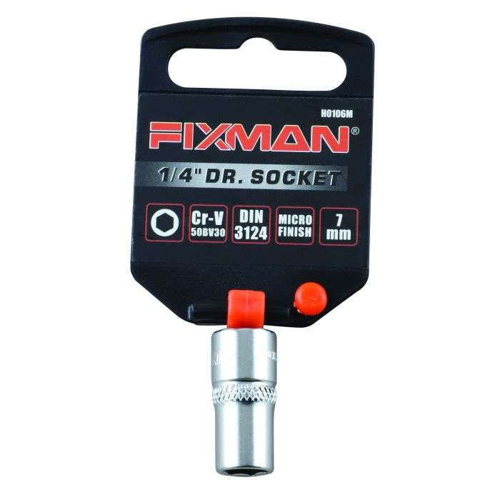 Fixman 1/4" Drive Hex Socket 7mm