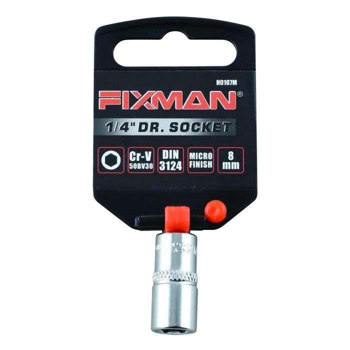 Fixman 1/4" Drive Hex Socket 8mm