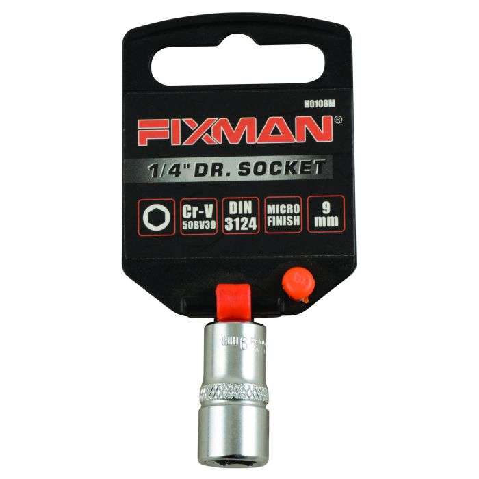 Fixman 1/4" Drive Hex Socket 9mm