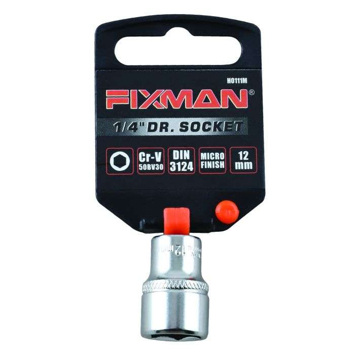 Fixman 1/4" Drive Hex Socket 12mm