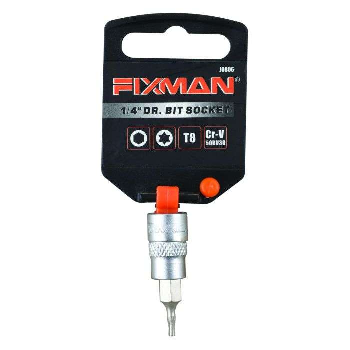 Fixman 1/4" Drive Dr. Bit Torx Socket T8 FIX