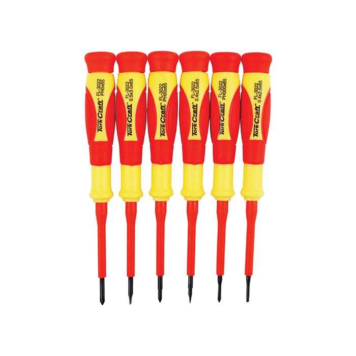 Tork Craft 6 Piece Precision Electronic Insulated Screwdriver Set