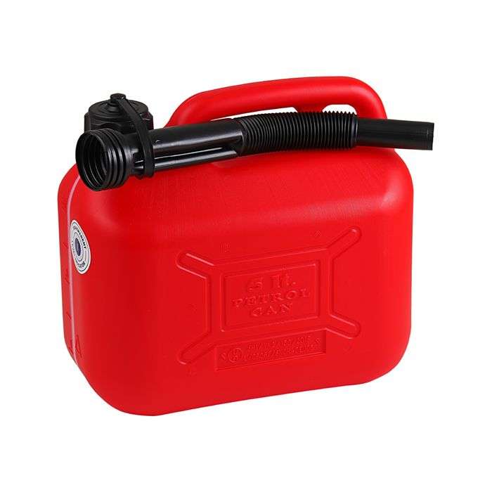 Topline Red Plastic Fuel Jerry Can 5L