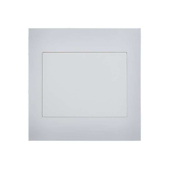 Lesco Pipelli Quad White Blank Cover Plate 4x4