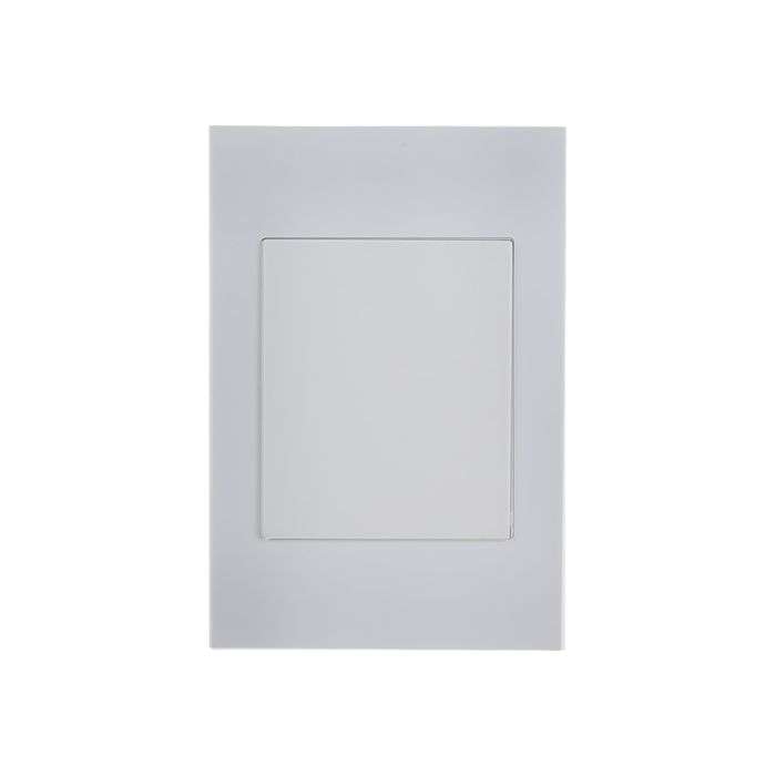 Lesco Pipelli Quad White Blank Cover Plate 2x4