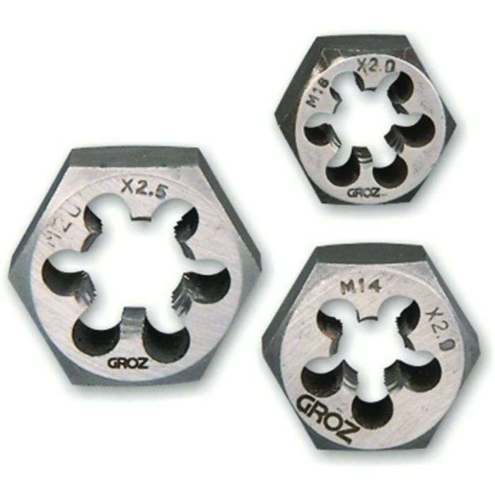Groz Carbon Steel Metric Coarse Die Nut 2.5 x 16mm