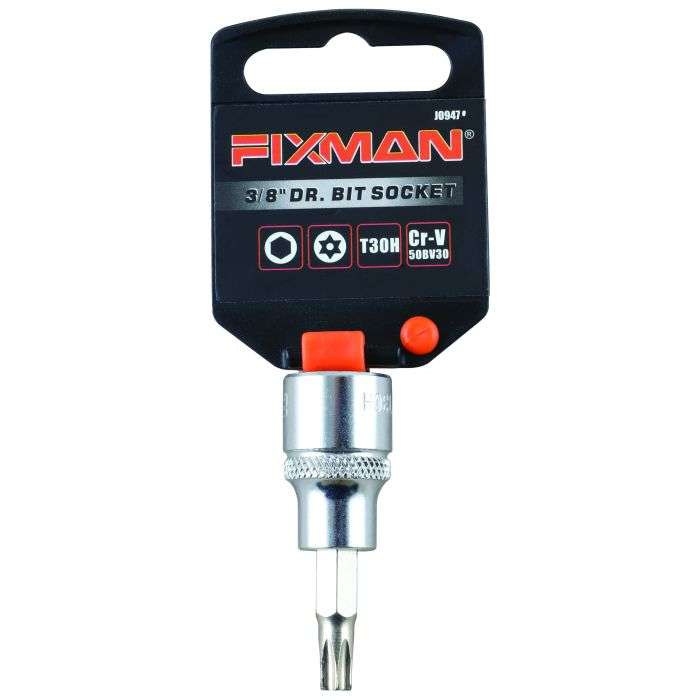 Fixman 3/8" Drive Dr. Bit Security Torx Socket T30H