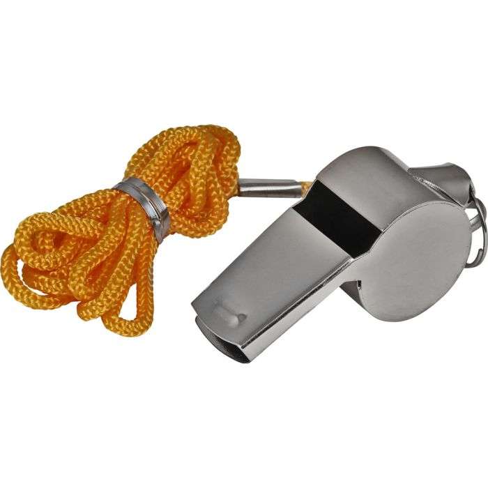 Metal Whistle With D-Ring & Cord