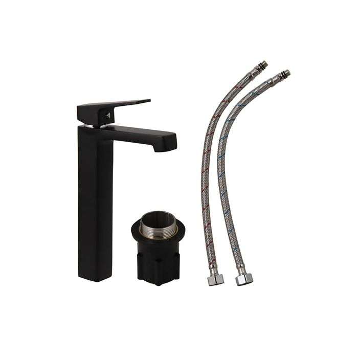 Icon Red Black Studio Raised Basin Mixer